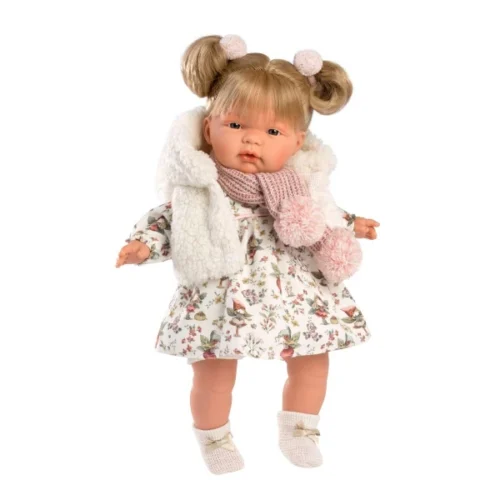 MUÑECA LLORENS JOELLE LLORONA CHALECO ROSA