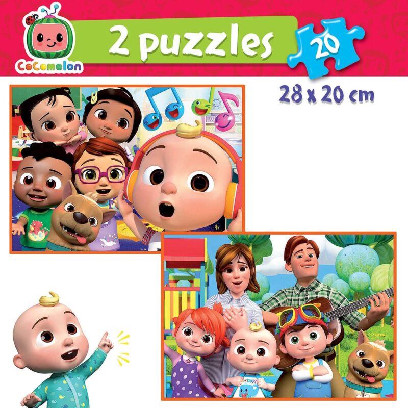 SET DE 2 PUZZLES DE 20 PIEZAS COCOMELON 19137 EDUCA BORRAS - Imagen 3