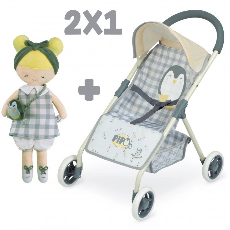 DECUEVAS TOYS COCHE PIPO CON MUÑECA INCLUIDA 2 en 1