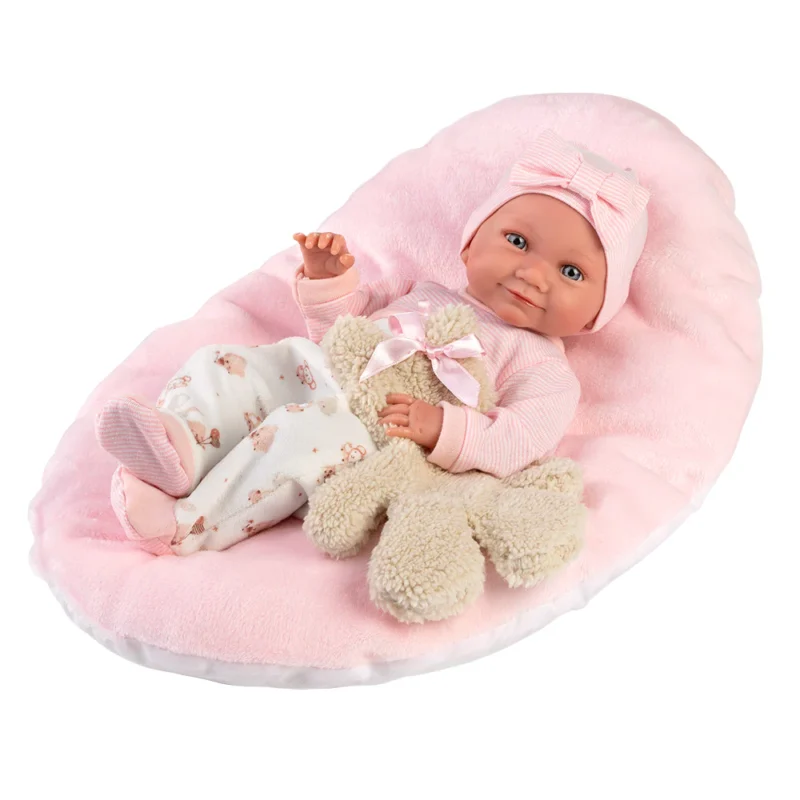 MUÑECA LLORENS TINA RN COJÍN ROSA - Imagen 2